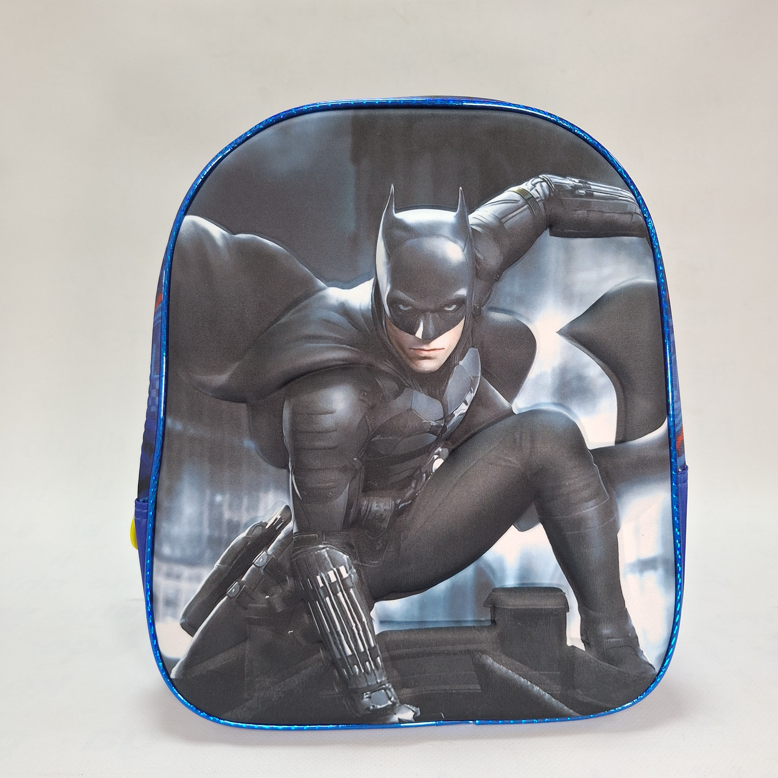 حقيبة ظهر مدرسية للأطفال باتمان ثلاثية الأبعاد - أزرق ملكي وأسود (KIDS-BATMAN-3D-BL) 🎒🦇