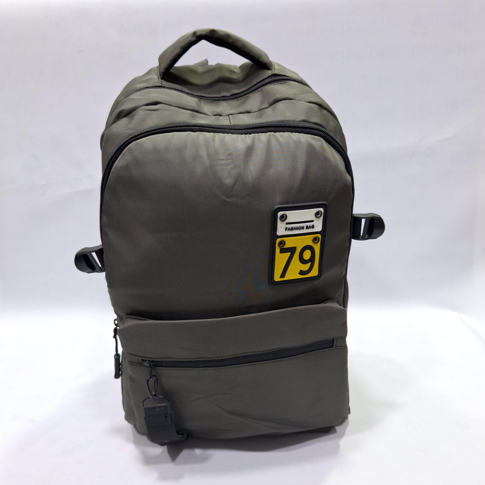 حقيبة ظهر مدرسية وشبابية فاشن باج 79 متعددة المقصورات - أخضر زيتي عسكري (STUDENT-FASHION-BAG-79-OLV)