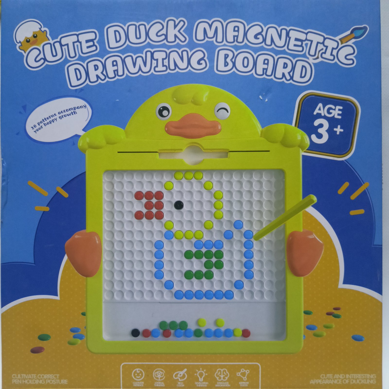 Cute Duck Magnetic Drawing Board - لوحة الرسم المغناطيسية البطريق